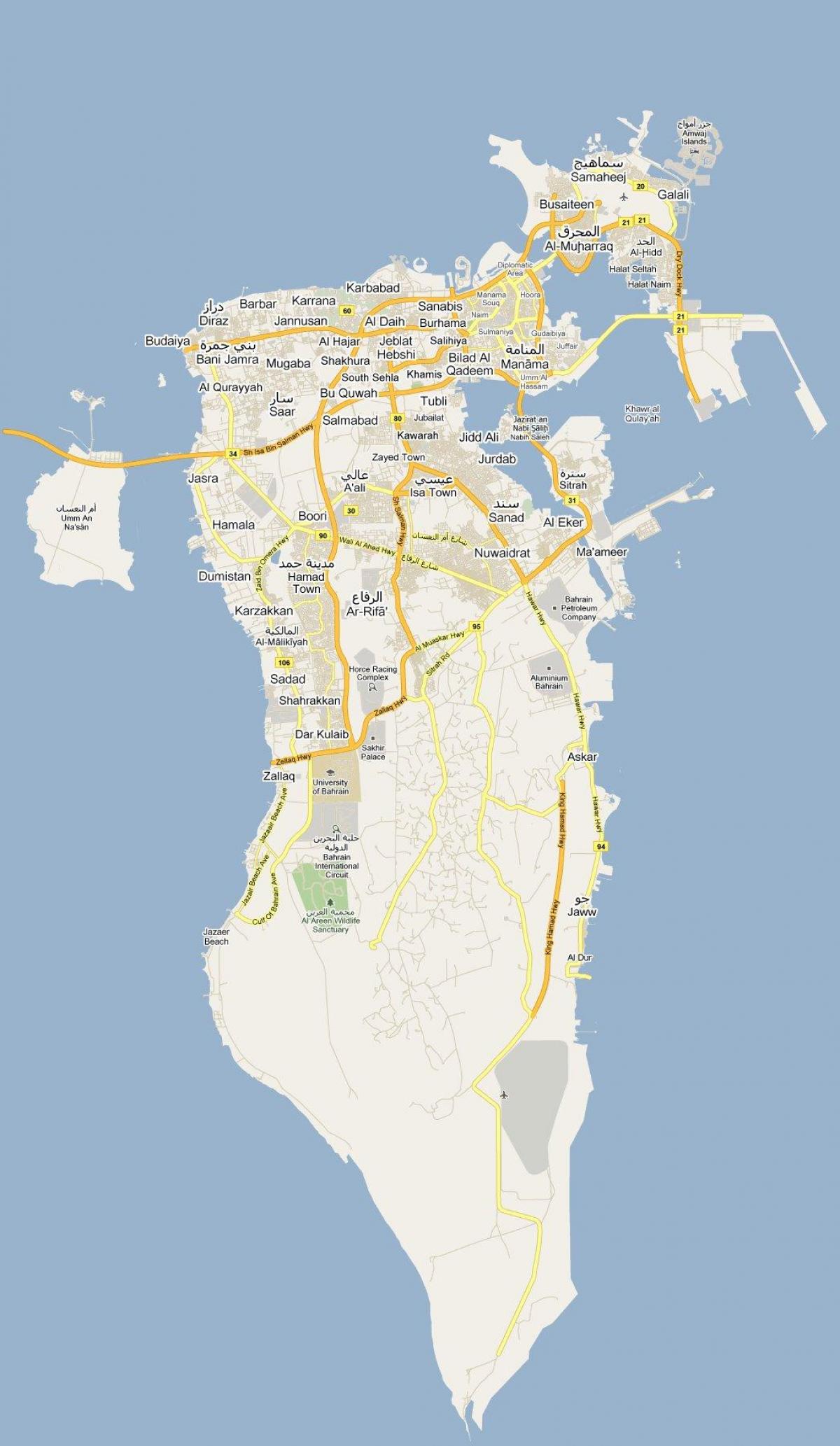 מפה של רחוב המפה של בחריין
